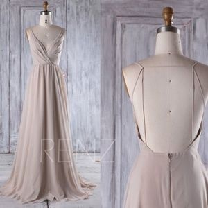 RenzRags Bridesmaid Dress in BURGUNDY WINE Chiffon